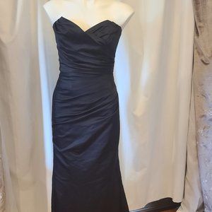 Custom silk Cicadia Deanna Bridal Gown Black Satin